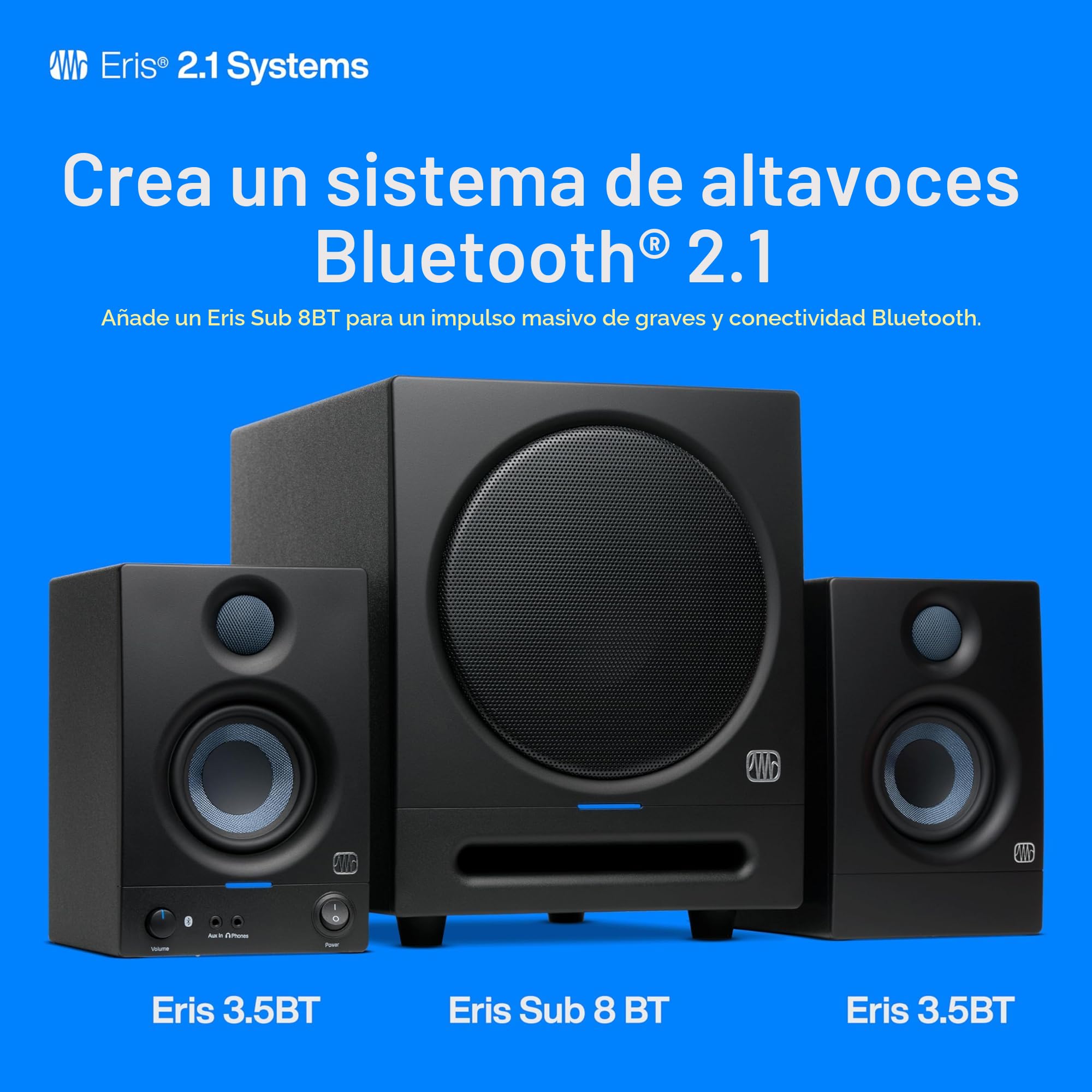 Amazon.com: PreSonus Eris 3.5BT - Monitores de estudio de 3.5